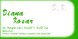 diana kosar business card